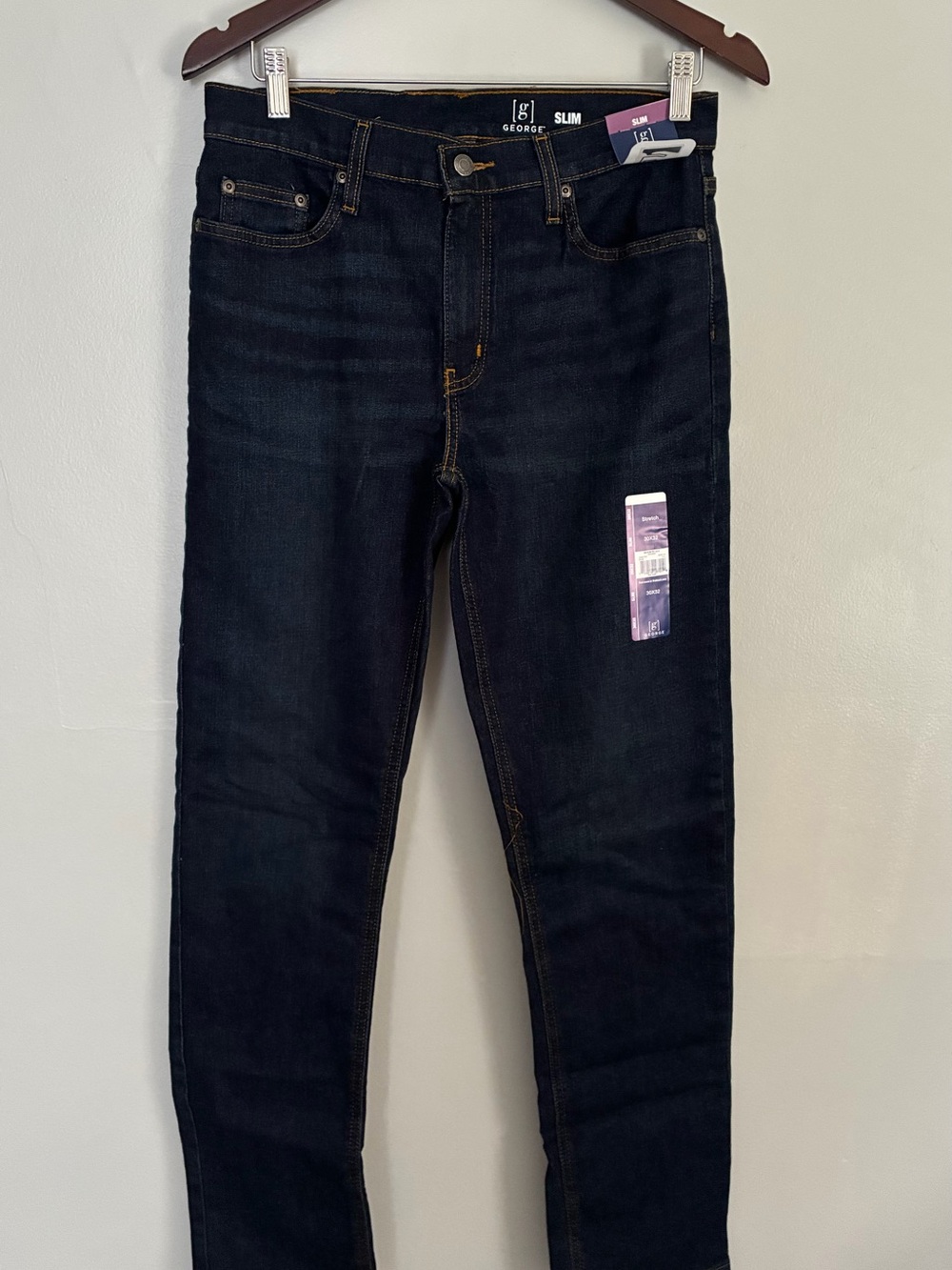 NWT George Slim Dark Blue Men's Jeans size 30x32